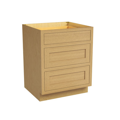 Armoire de cuisine à 3 tiroirs l 27 po x H 34,5 po x P 25 po prête à assembler Casainc