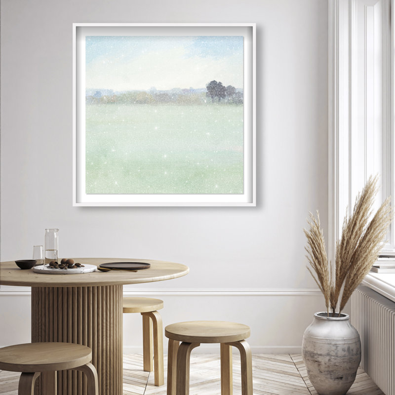 Abstract Horizons Print by Oliver Gal, White Shadowbox, 41.5"H x 41.5"W