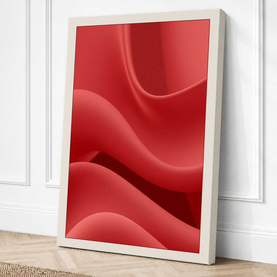 Flowing Waves Abstract - Wrapped Canvas