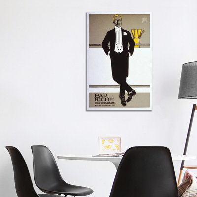 Bar Riche Vintage Poster by Hans Rudi Erdt - Wrapped Canvas Print