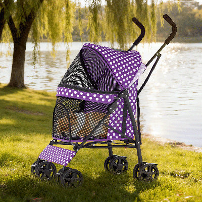 Poussette pour chien avec poussette réglable