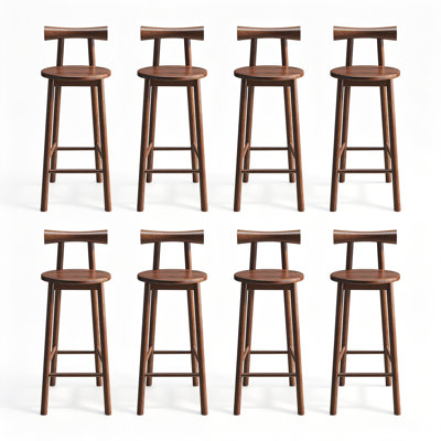 Walnut Low back side Chair(Set of 8)