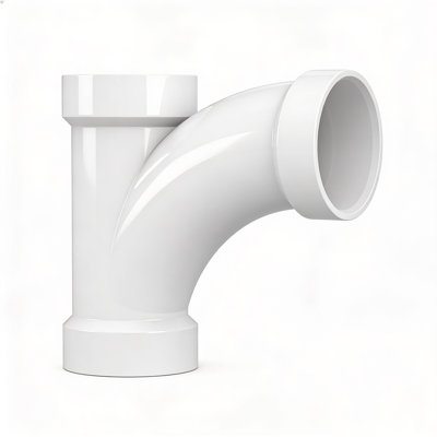 Moyeu de coude 45 ° 1-1 / 2 en PVC et coude 45 °, drain en PVC blanc, raccord d'évacuation et d'évacuation, (paquet de 50)