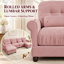 Canapé d'angle modulaire Rovesselle 4 places en chenille de 126,7 pouces de large, en forme de U, avec 2 poufs amovibles, coussins à volants et coussins lombaires-366142818