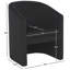 Fauteuil demi-tonneau en velours 24,4 po Ghina-1206673915