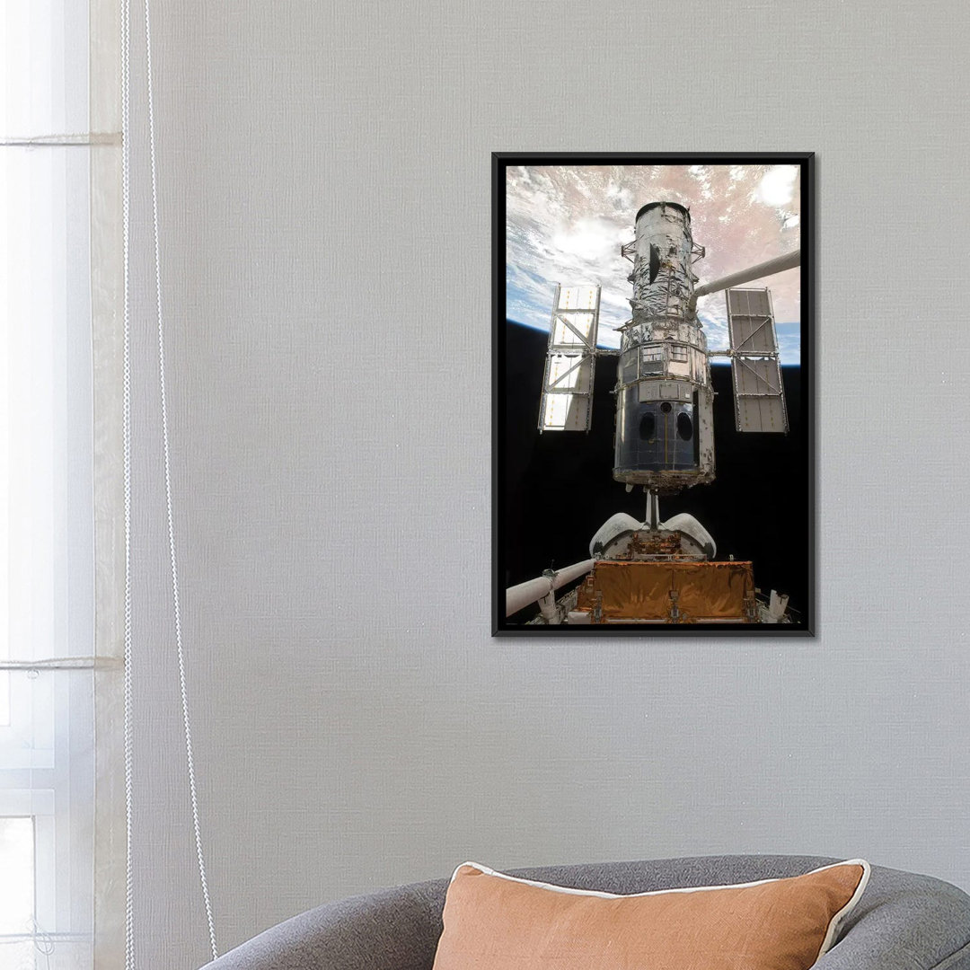 " The Hubble Space Telescope Is Released From The Cargo Bay Of Space Shuttle Atlantis " by Stocktrek Images East Urban Home Mat 