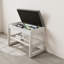 Banc à chaussures de rangement en bois massif avec options de coussins en cuir et lin-772464273-772464277-780432153