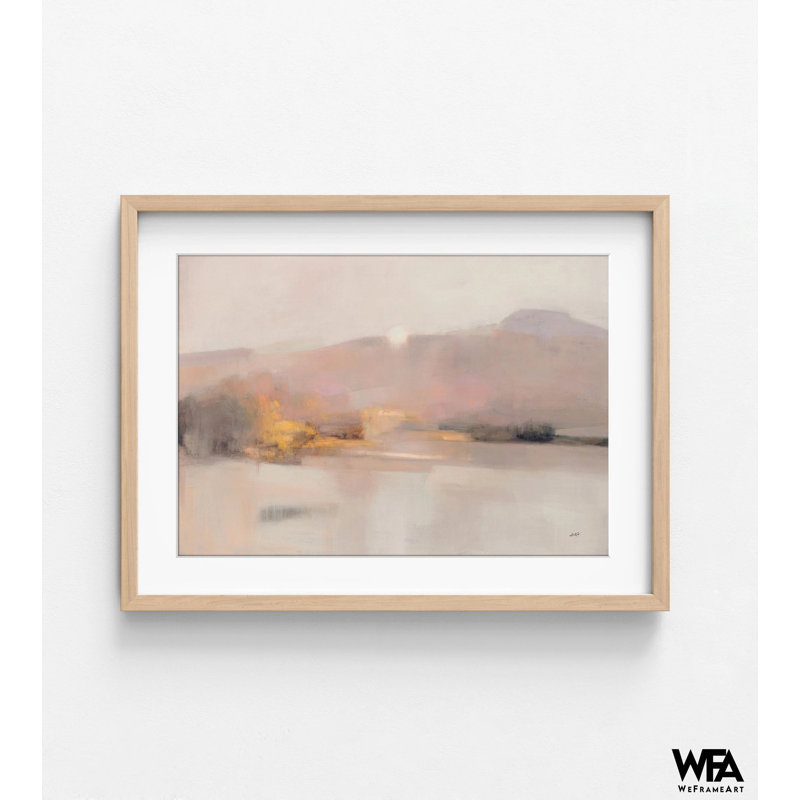 Idée de décor de chambre à coucher rose abstrait coucher de soleil en train de paître, idée de cadeau de bureau Cool Boss, impression d'affiche de ciel rose doux, coucher de soleil