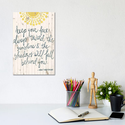 Sun Quote III by Grace Popp - Wrapped Canvas Print