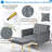 Siemon Velvet Accent Chair with Ottoman-956656807