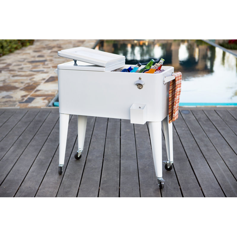Permasteel 80-Qt Classic Outdoor Patio Cooler On Wheels & Reviews | Wayfair