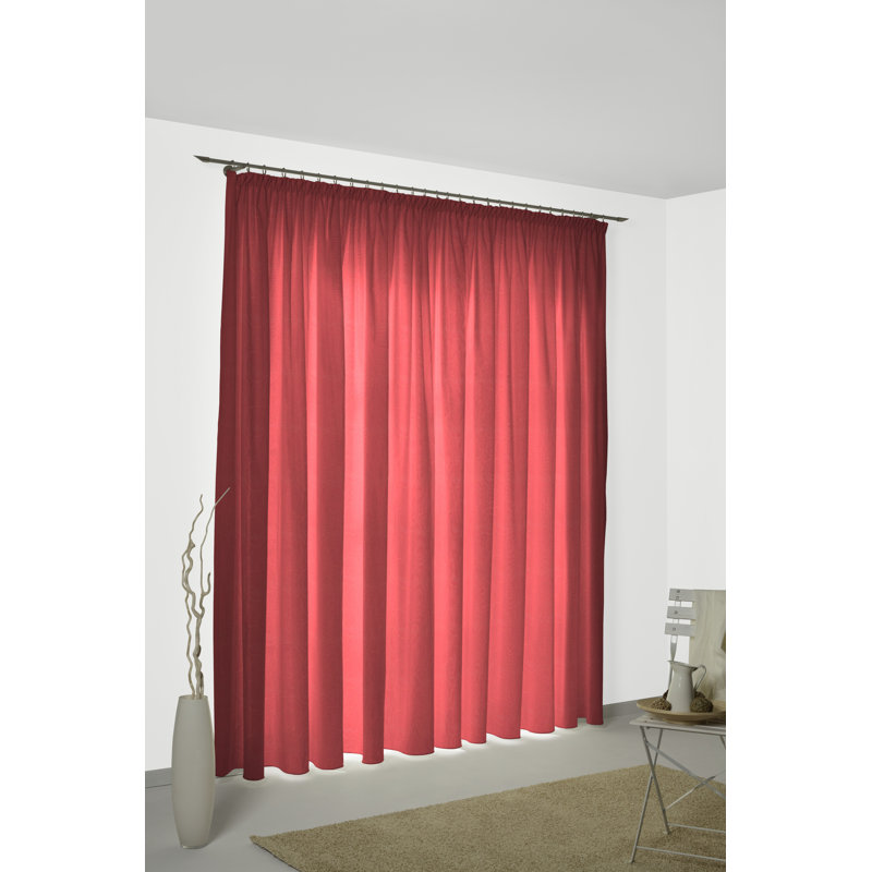Coursey Room Darkening Curtain, 132cm Width x 145cm Drop, Red