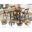 Ensemble de table de salle à manger 5 pièces Farms pour 4 grandes tables de salle à manger pliables en bois de 47 po avec 4 chaises pliantes, une table de cuisine pliable sur roulettes, une structure en acier robuste et peu encombrante-426552687-426552673