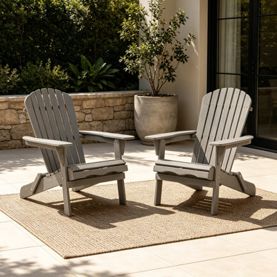 Chaises pliantes Adirondack, dossier pré-assemblé, chaises d'extérieur toutes saisons pour porche, jardin, bord de piscine