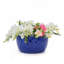 Ensemble de 3 pots de fleurs faits à la main en céramique, texture martelée bleu de cobalt, parfait pour les plantes grasses et les violettes, pour une utilisation intérieure et extérieure-939573716