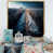 Toile avec cadre flottant or