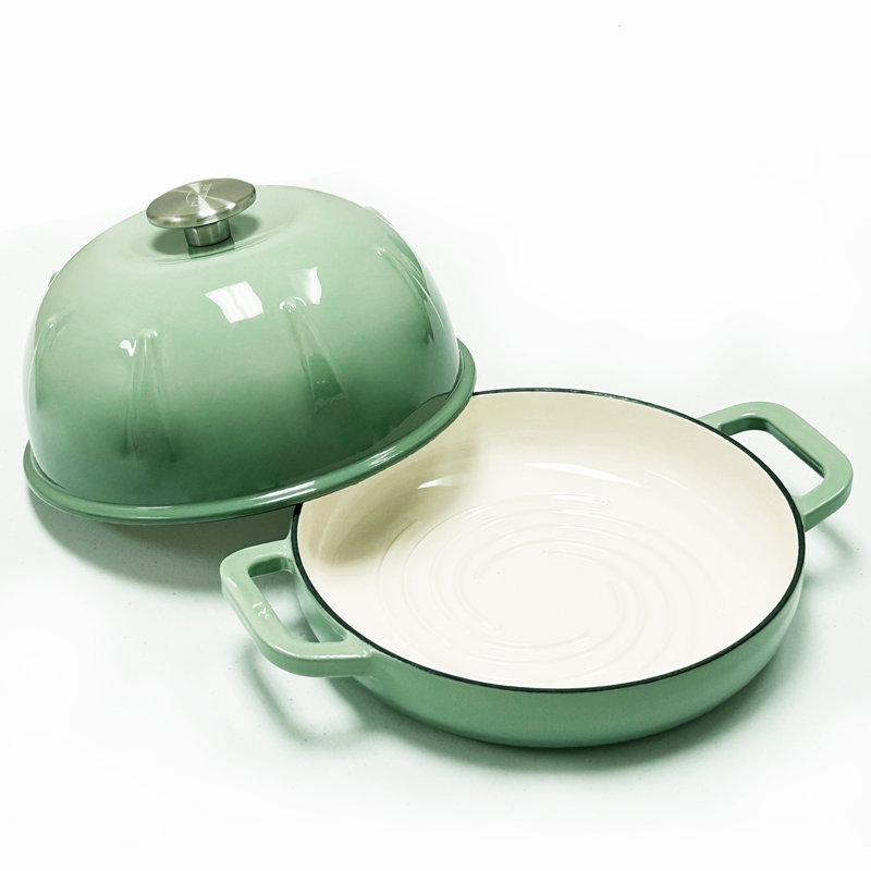 Four à pain en fonte émaillée Cuisiland, 5 pintes, diamètre 10 pouces, Vert