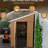 8x4 Ft Metal Garden Shed With Double Doors, Windows, And Ventilation. A Space - Saving Solution For Backyard Multi Purpose Pet House, Garbage Enclosure, Or Diy Workshop