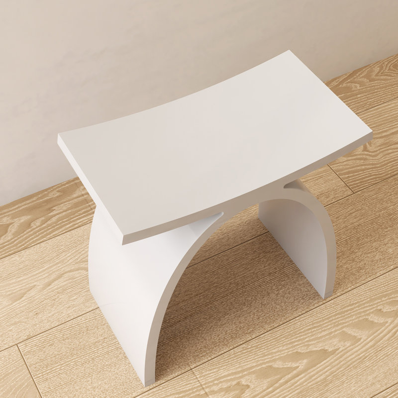 Freestanding Shower Seat Solid Surface Shower Stool