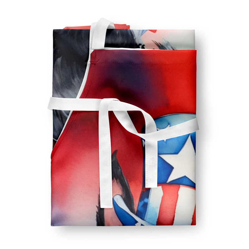 Patriotic American Apron, Black/Blue Scottish Terrier
