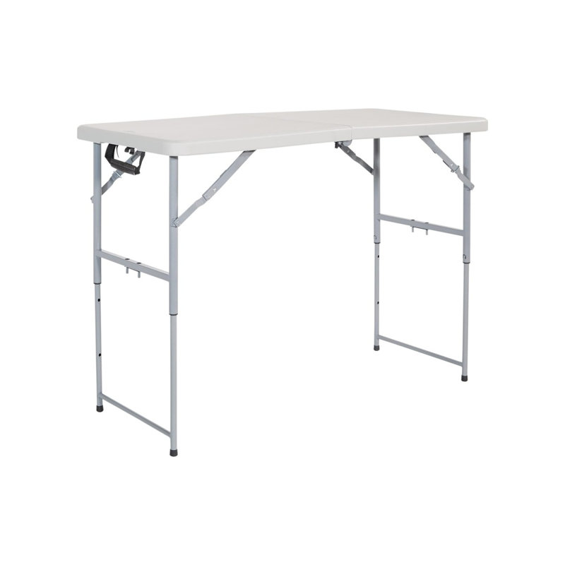 Office Star Resin Multipurpose Rectangle Table, 4-Feet Long, Height Adjustable, Centre Folding Table