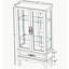 Armoire vitrée éclairée vitrine vitrée avec tablettes réglables en verre 2 portes et 1 tiroir Armoire incluse-1002624515