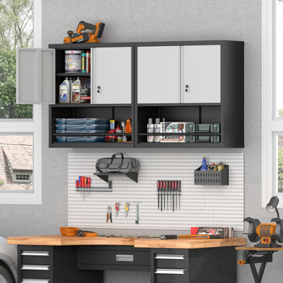 Metal Adjustable 2 Doors Metal Storage Cabinet With Adjustable Shelves