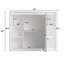 Meuble-lavabo de salle de bain avec lavabo supérieur, avec portes et tiroirs, lavabo simple, facile à nettoyer-97827508