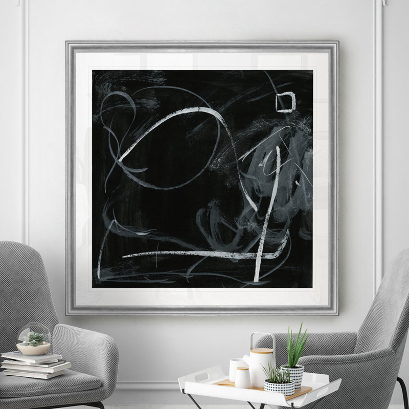 Erase ii', reproduction d’art, Cadre argenté, H 30,5 po x l 30,5 po x P 1,5 po
