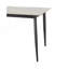 Table de salle à manger Table de cuisine rectangulaire blanche de 55 po avec plateau en porcelaine et pieds en métal, table de salle à manger pour 4 personnes, table de salle à manger de style Mid-Century pour salon et bureau, table seulement