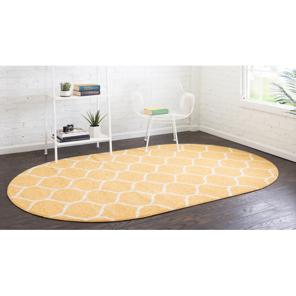 Bungalow Rose Llanet Performance Yellow Rug & Reviews | Wayfair