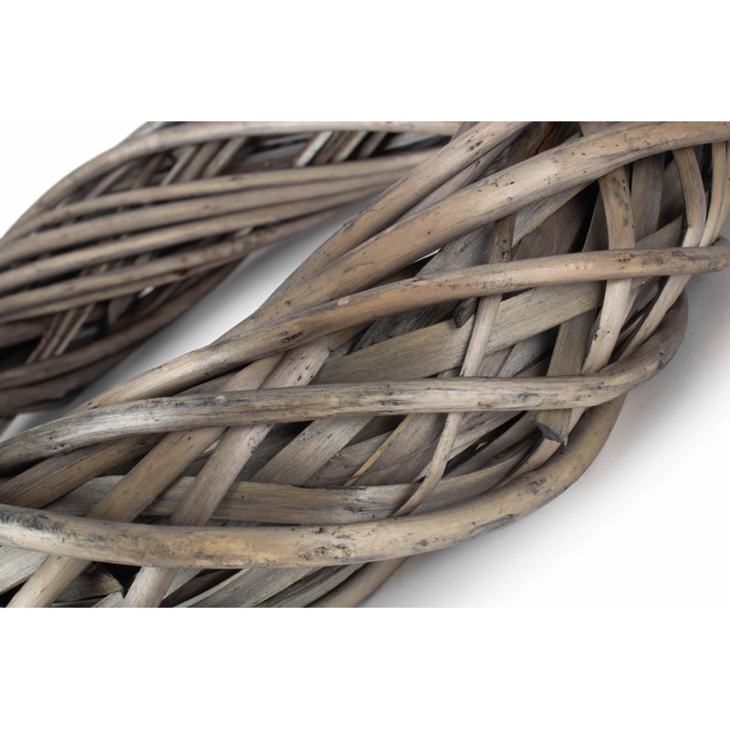Wicker Ring Shaped Wreath, 7cm H x 40cm W x 40cm D