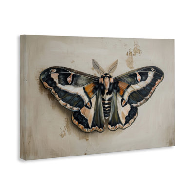 Art mural sur toile à papillon foncé par Petal Prints Design