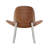 Faux Leather Upholstered Lounge Chair with Metal Sled Base-110498589-110287362