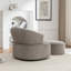 Chaise pivotante rembourrée en polyester avec repose-pieds-561283667