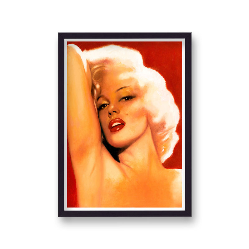 Marilyn Monroe Pop Art Portrait Background - Single Picture Frame Painting