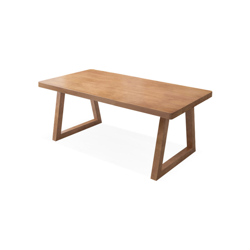 Bureau rectangulaire brun en bois massif, H 29,53 po x l 62,99 po x P 27,56 po