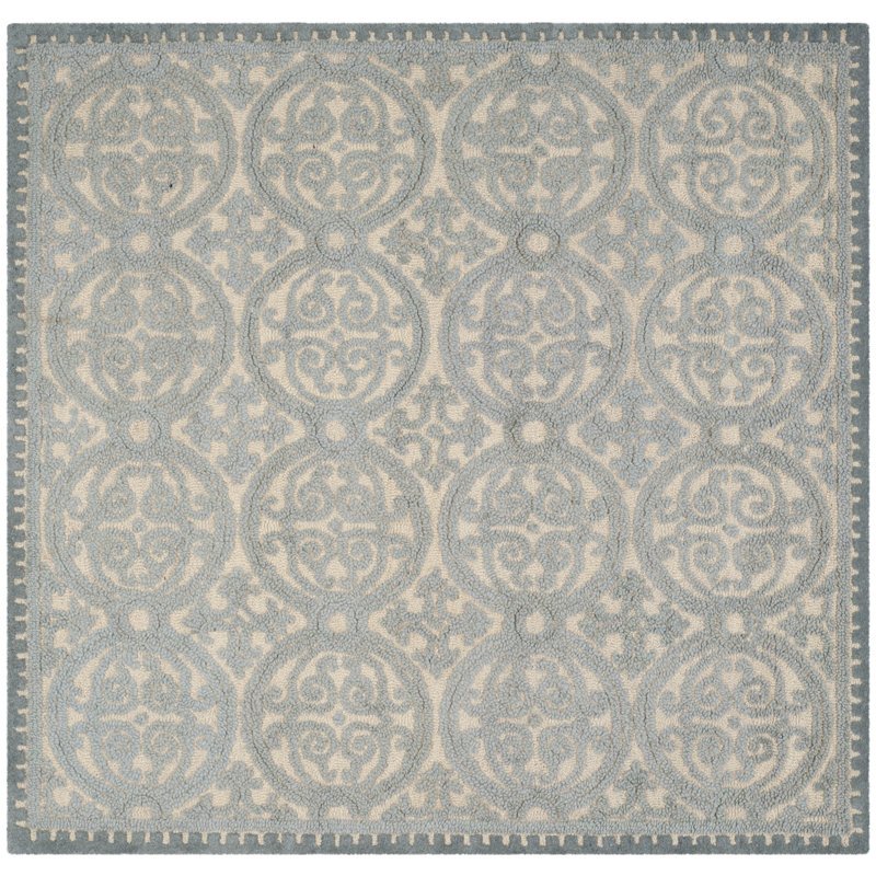 Tapis en laine touffeté à la main Sadik Cambridge, Carré 6 pi