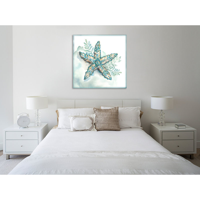 Boho Shells: Star Fish - impression sur toile tendue, H 12 po x l 12 po x P 1,5 po