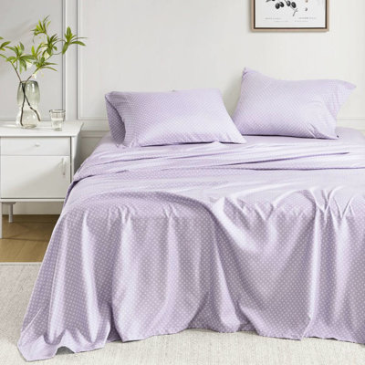 Lit double dans un sac floral taupe avec édredon, draps, 2 taies décoratives, 1 drap plat, taies d'oreiller ajustées, microfibre, motif assorti, rembourrage doux