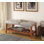 Banc en tissu gris clair Charla