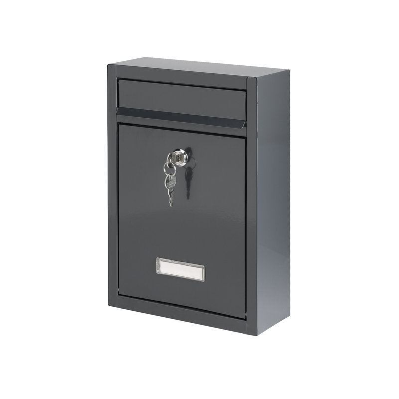 Wall Mounted Post Box, Dark Grey