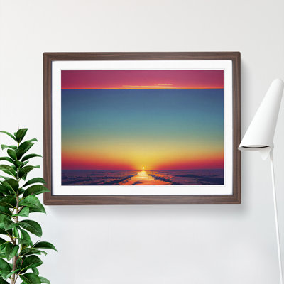 XH1022-6994X Pleasant Ocean Sunset 1 Piece Single Picture Frame Wall Art