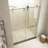 56-60'' W X 76'' H Single Sliding Frameless Shower Door with Clear Glass-102079239