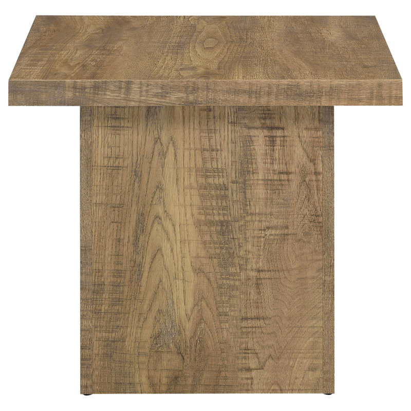 Gabriel Square Pedestal End Table, Mango