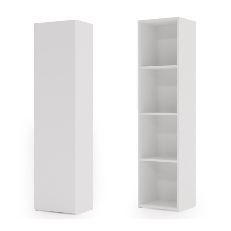 160cm H x 40cm W Library Bookcase, White