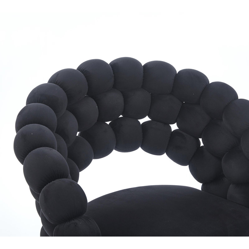 Ensemble de 2 chaises rembourrées modernes avec pieds en tube de fer, coussins moelleux et dossier confortable pour une assise élégante