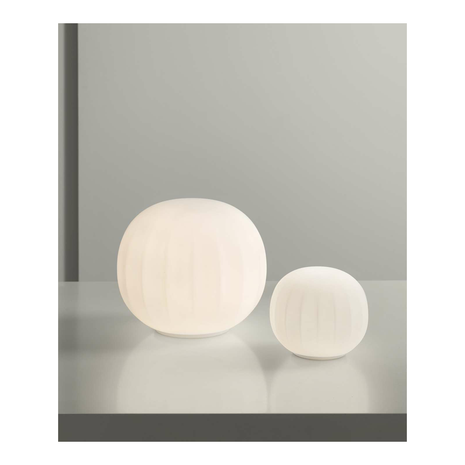 Lita Stemless Table Lamp, Matt White, 6.3" H x 7" W x 7" D