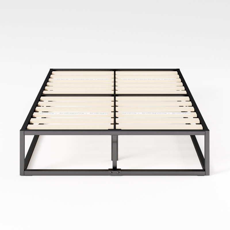 Dekker Metal Platform Bed with Wooden slat support 35cm/14in Height, Kingsize (5')