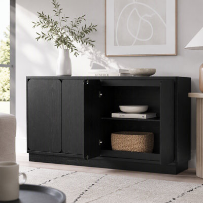 4-Door Sideboard Buffet Cabinet with Adjustable Shelves & Large Capacity